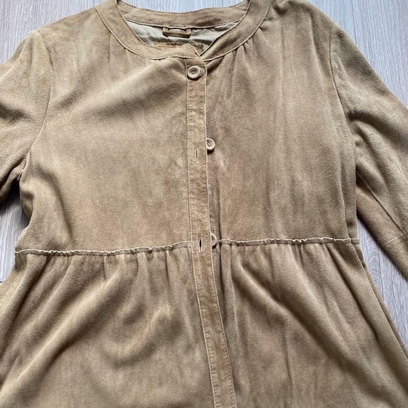 *NEW* Banana Republic tan suede 3/4 sleeve jacket size S - Picture 3 of 8